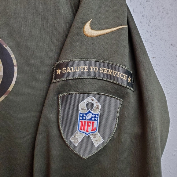 NFL 49ers salute to the military Olive Green Hoodie - Picture 4 of 11